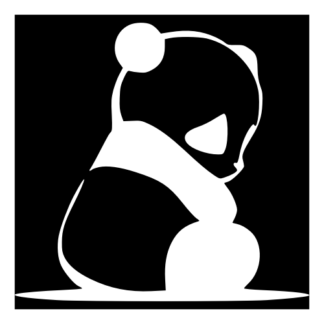 Sad Panda Decal (White)